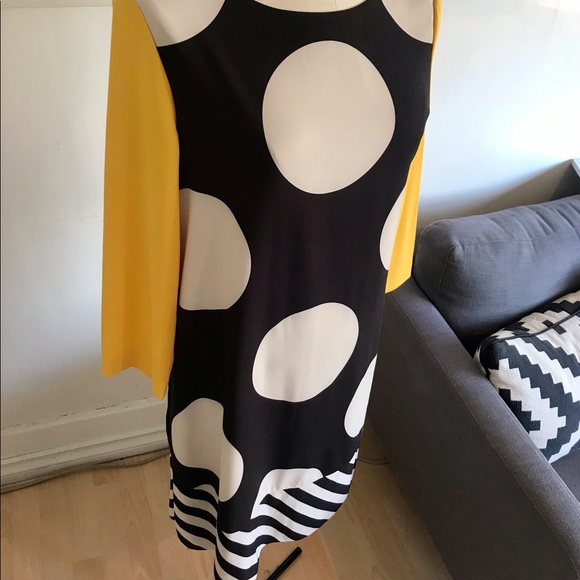 Boutique Moschino silk dress, mod style, US size 12 - Picture 4 of 9